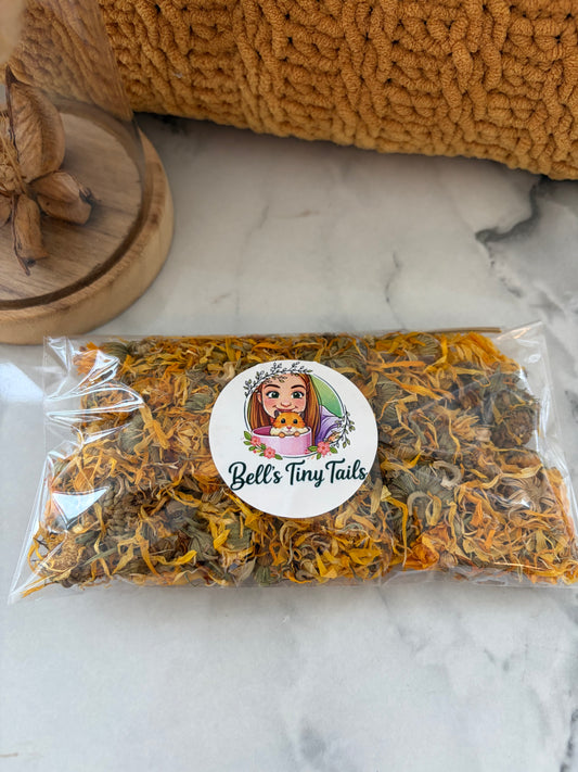 25g Marigold Flower Forage For Hamsters, Gerbils, Mice, Guinea Pigs & Rabbits