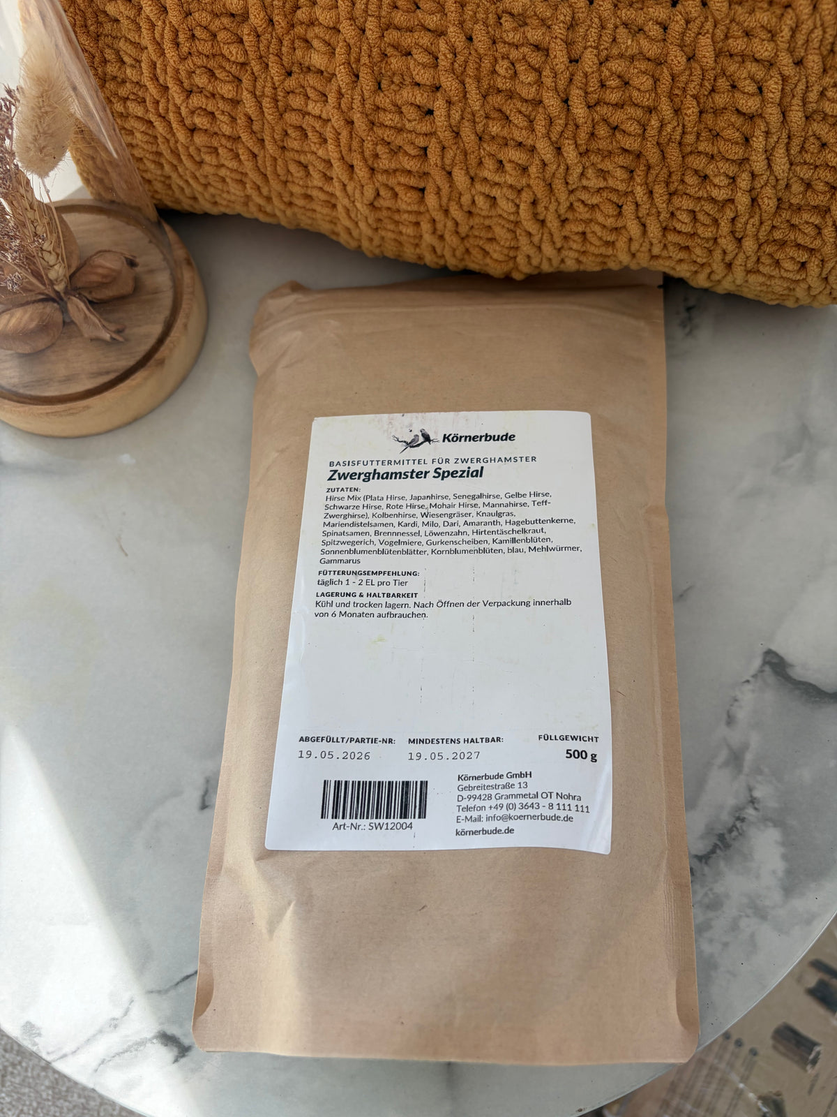 500g Kornerbude Dwarf Hamster Seed Mix Food
