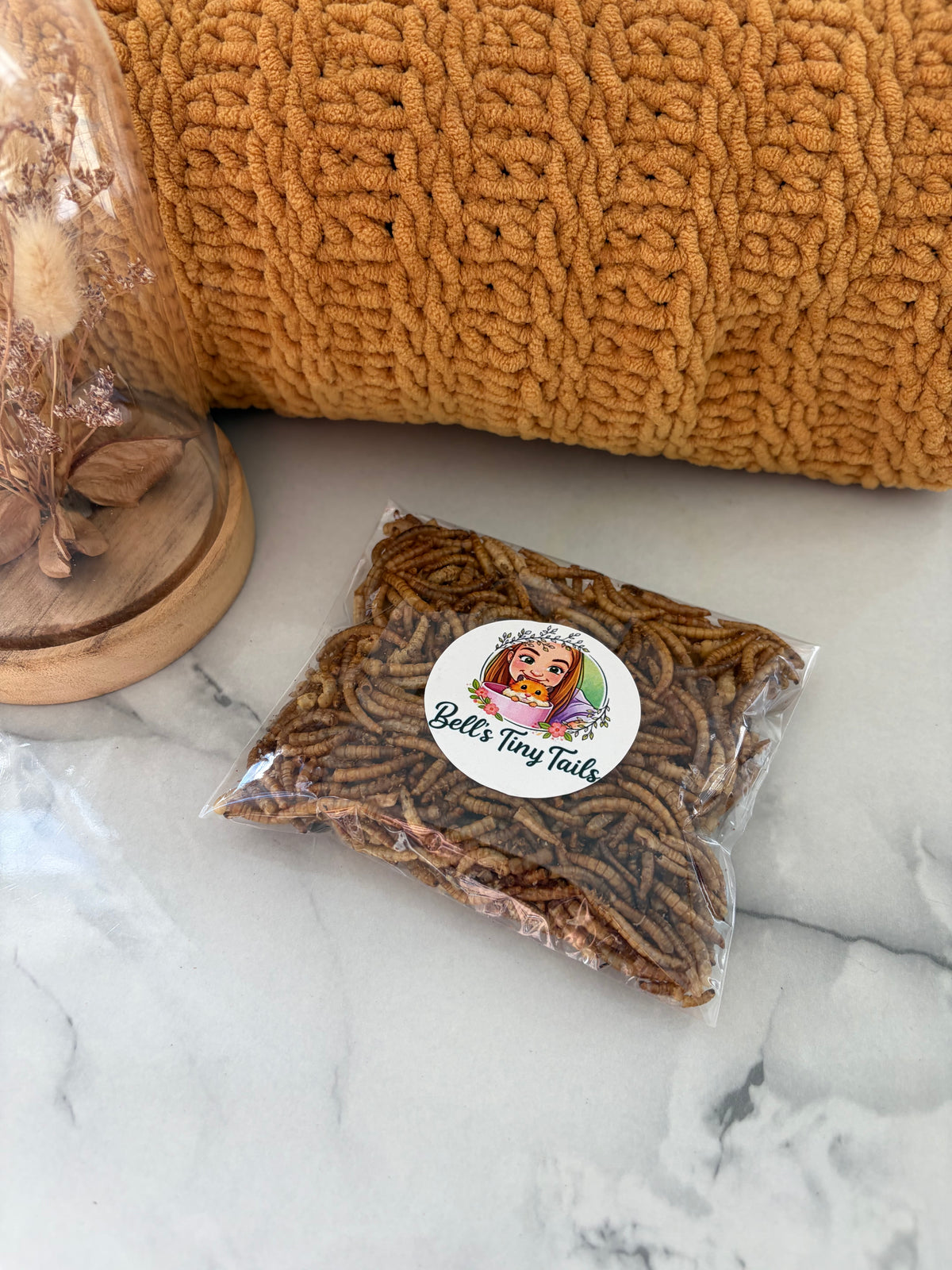 30g Dried Mealworms For Hamsters/Gerbils/Mice