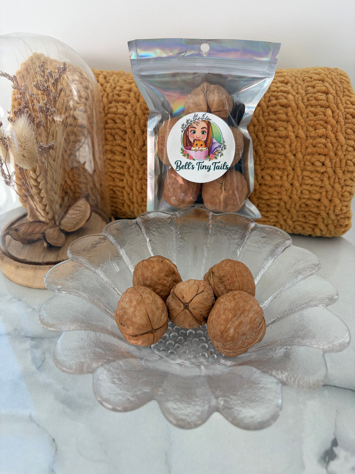 5 x Natural Whole Shelled Walnuts